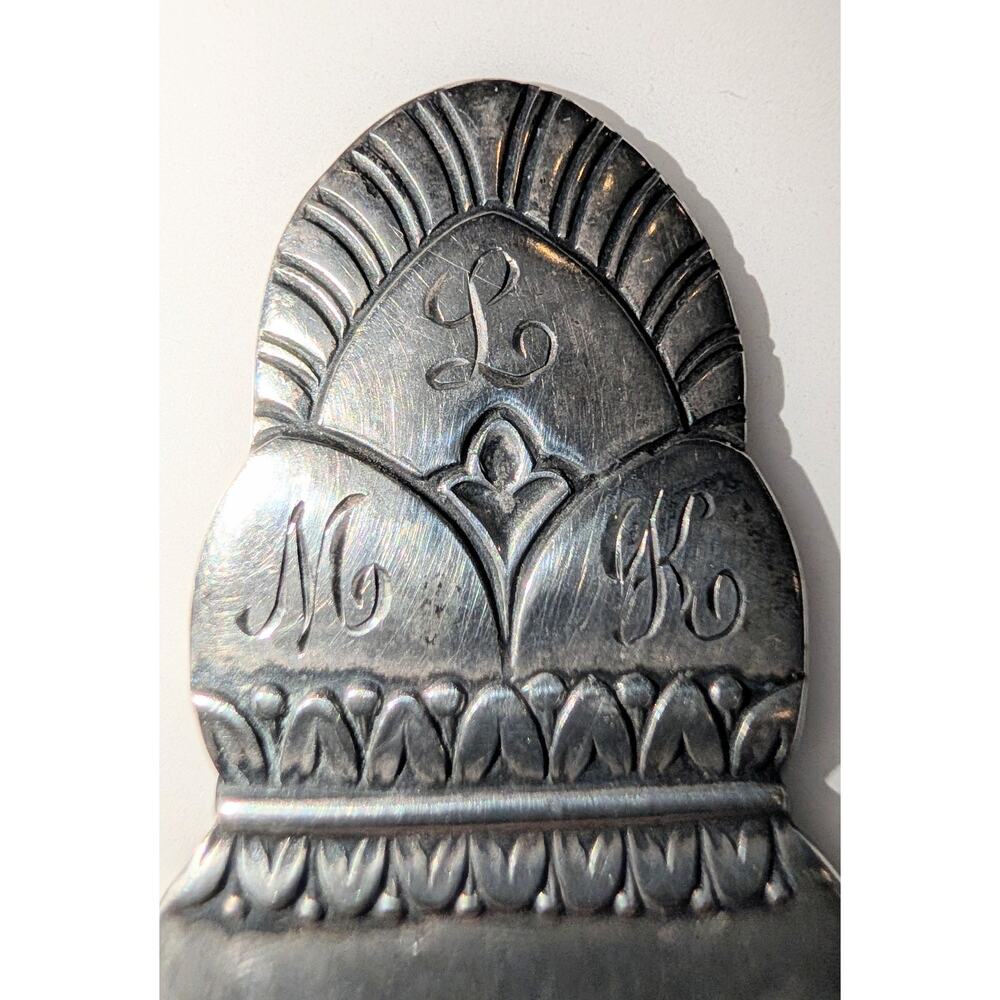 Vintage Frank Whiting Princess Ingrid Sterling Silver Bookmark Art Deco Monogram - Picture 3 of 4